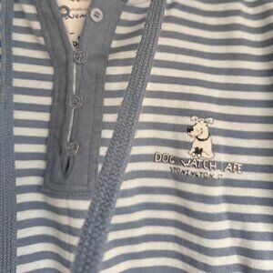 Brand New with Tags Dog Watch Cafe Striped sweatshirt Size L